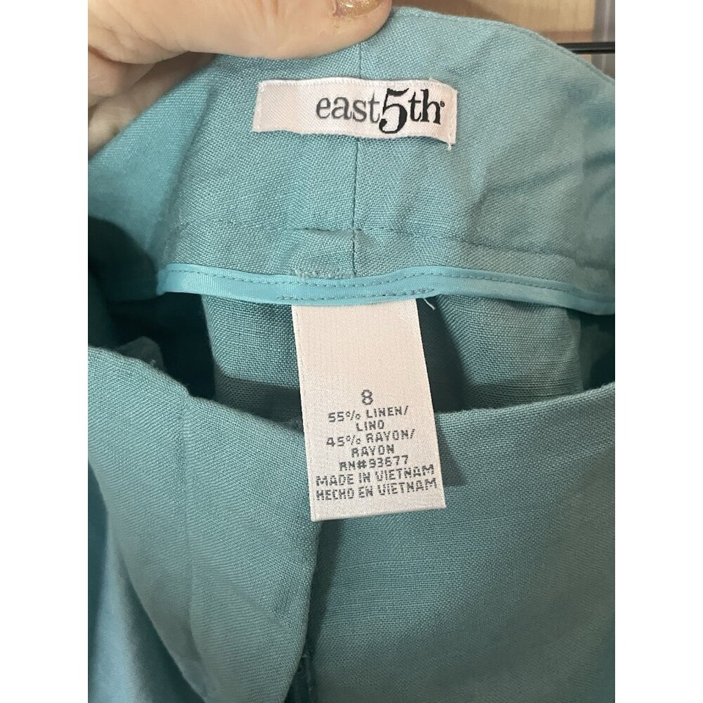 East 5th Teal-Turquoise Wide Leg Pants - Picture 4 of 6